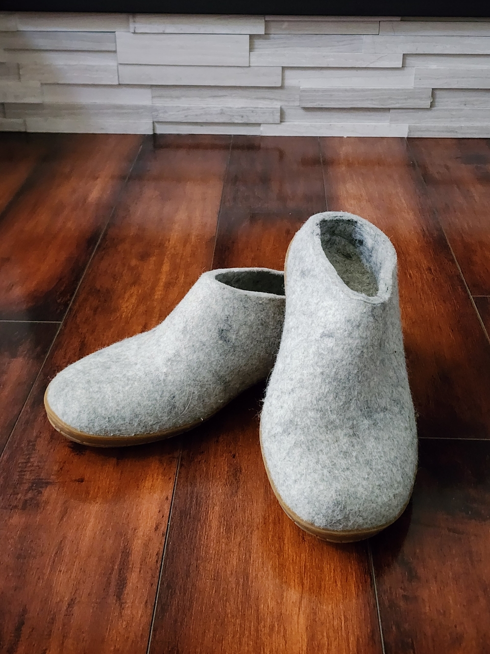 Glerups Wool Felt Slip-On Clogs Gray EU 44 US W 13 / M 10.5